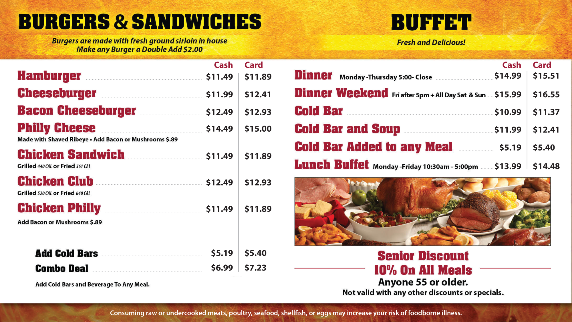 Burgers Sandwiches Buffet