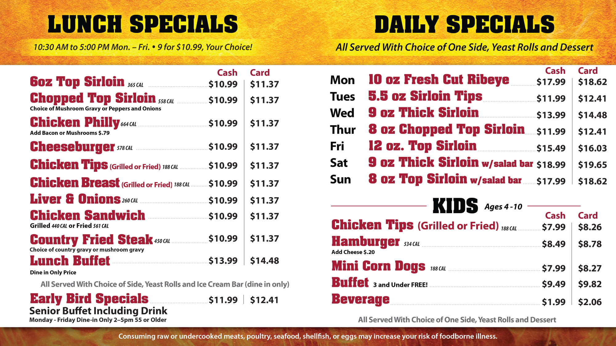Lunch Specials Kids